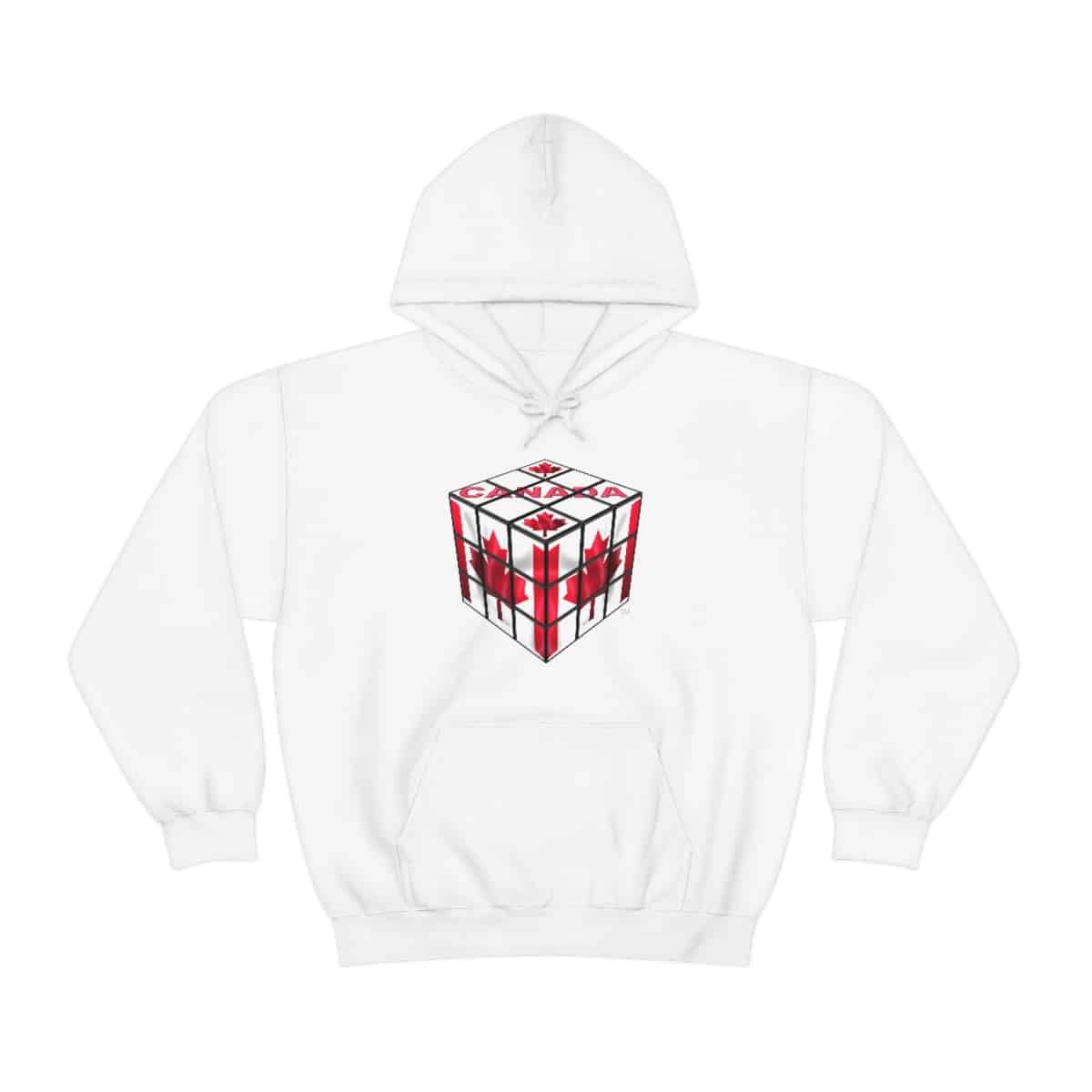 Canadian Flag - Rubik's Cube Hoodie Sweatshirt (Adult Sizes) - Image 9