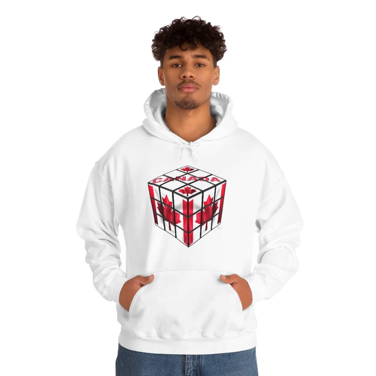 Canadian Flag - Rubik's Cube Hoodie Sweatshirt (Adult Sizes) - Image 11