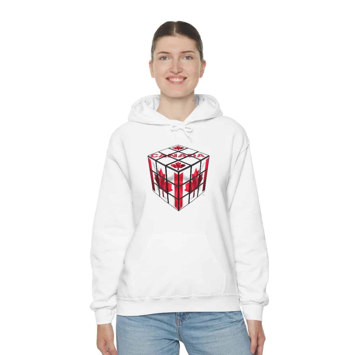 Canadian Flag - Rubik's Cube Hoodie Sweatshirt (Adult Sizes) - Image 12