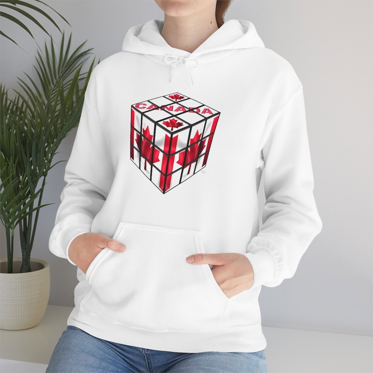 Canadian Flag - Rubik's Cube Hoodie Sweatshirt (Adult Sizes) - Image 14