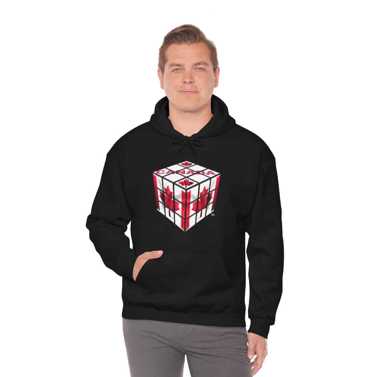 Canadian Flag - Rubik's Cube Hoodie Sweatshirt (Adult Sizes) - Image 29