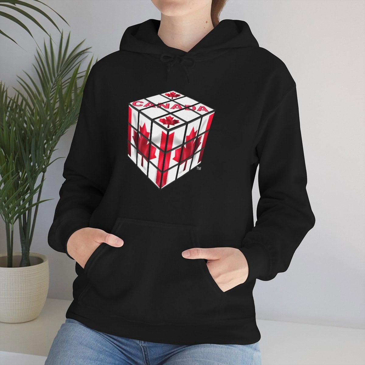 Canadian Flag - Rubik's Cube Hoodie Sweatshirt (Adult Sizes) - Image 30