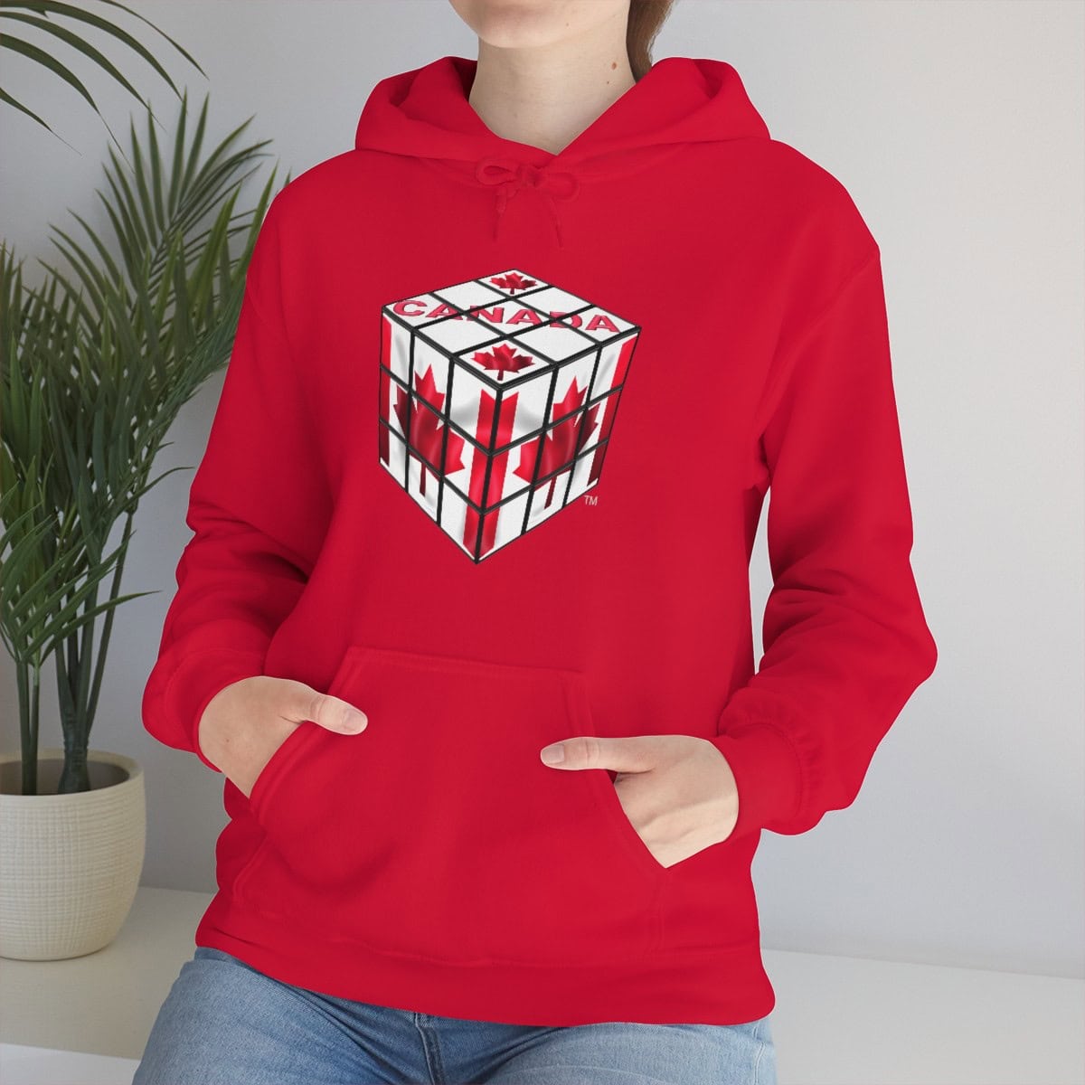 Canadian Flag - Rubik's Cube Hoodie Sweatshirt (Adult Sizes) - Image 6