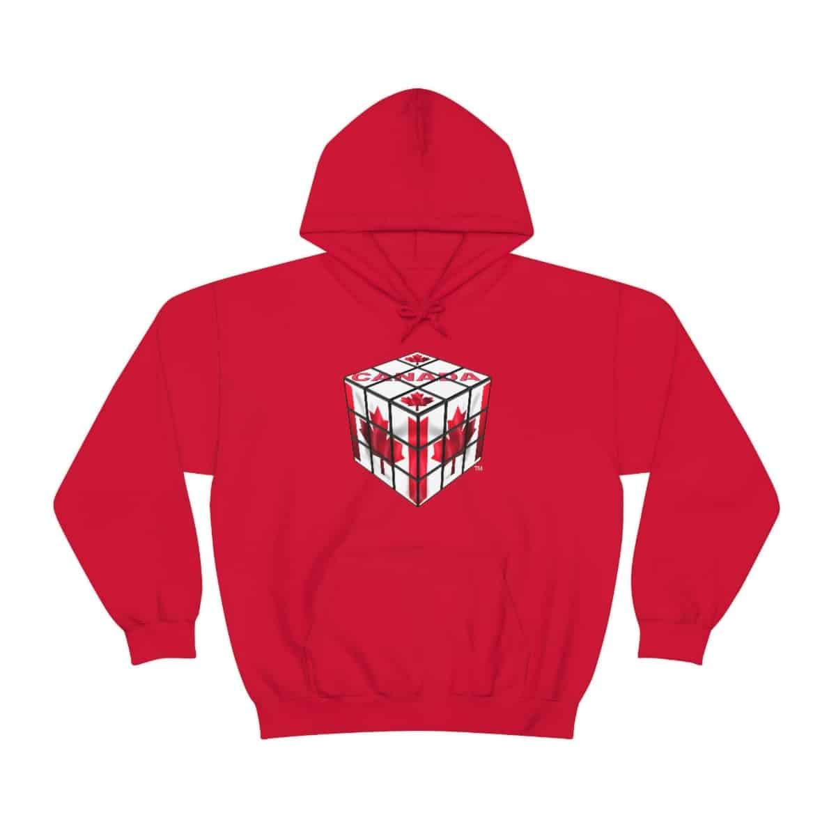 Rubik's Cube Hoodie Sweatshirt Canada Flag Adult