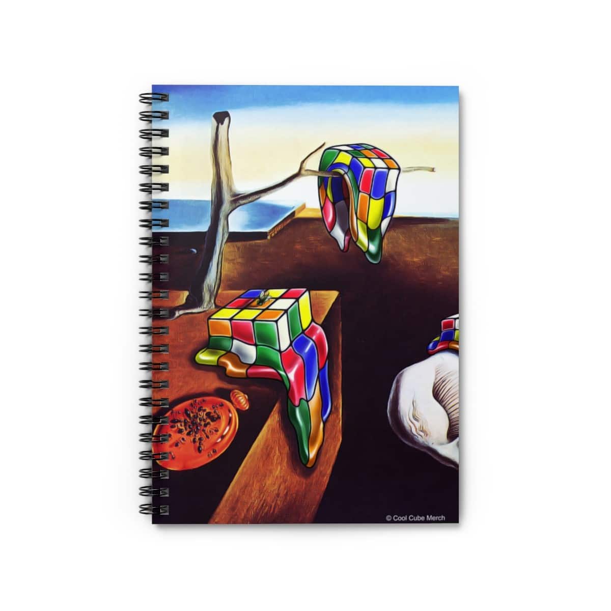 Melting Rubik's Cube Notebook - Salvador Dali - Spiral Ruled Line - Image 2