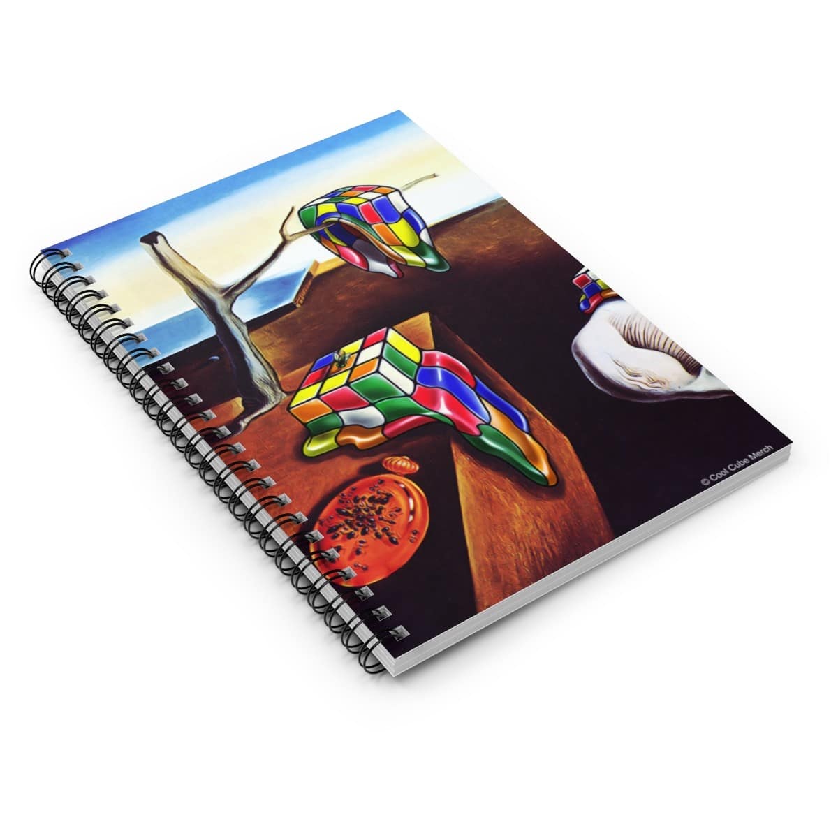 Melting Rubik's Cube Notebook - Salvador Dali - Spiral Ruled Line - Image 3