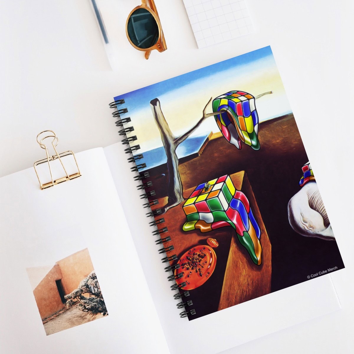 Melting Rubik's Cube Notebook - Salvador Dali - Spiral Ruled Line - Image 5