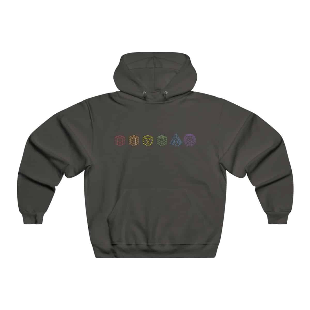 Rubik's Cube Hoodie Sweatshirt Rainbow Cube Lineup Adult