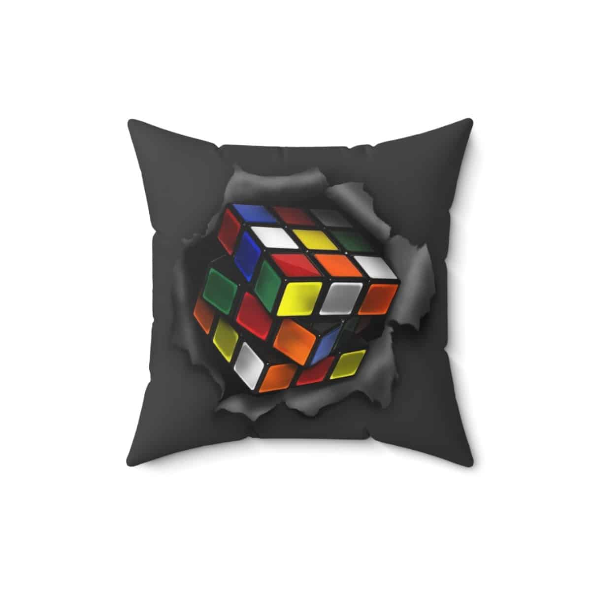 Rubik's Cube Pillow Cube Bursting Through
