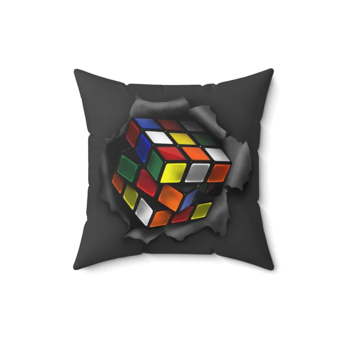 Cube Bursting Through - Rubik's Cube Pillow - Fun Gift for Cuber, Cool Bedroom, 3x3 Cubing, Boy, Girl, Best Birthday, Kid, Youth, Sleep - Image 2