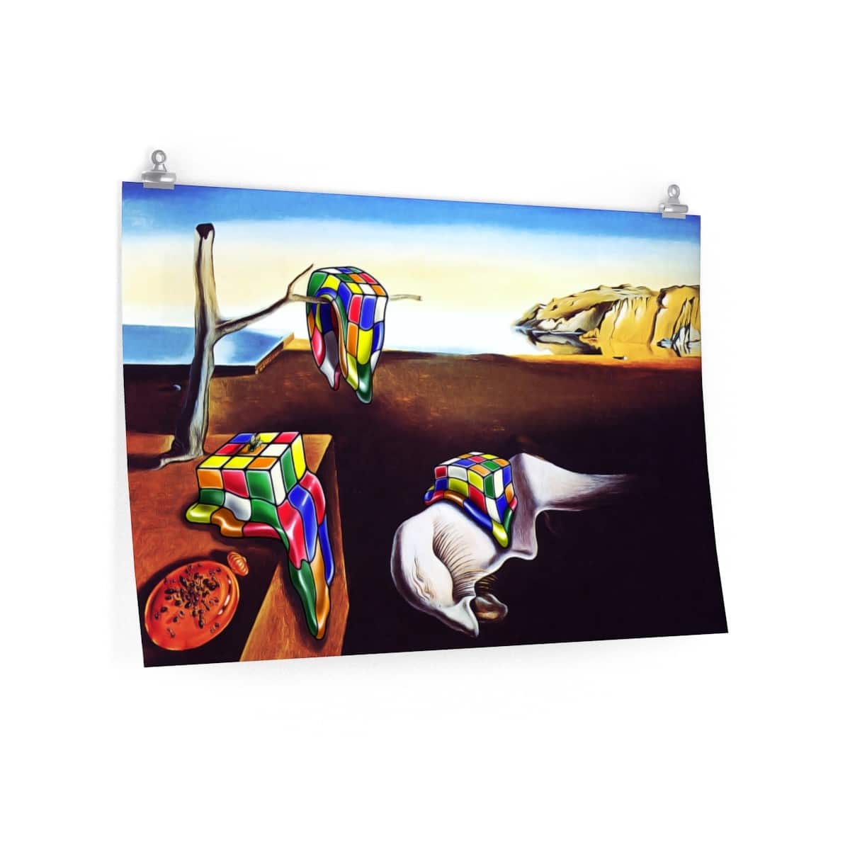 Rubik's Cube Poster Salvador Dali Melting