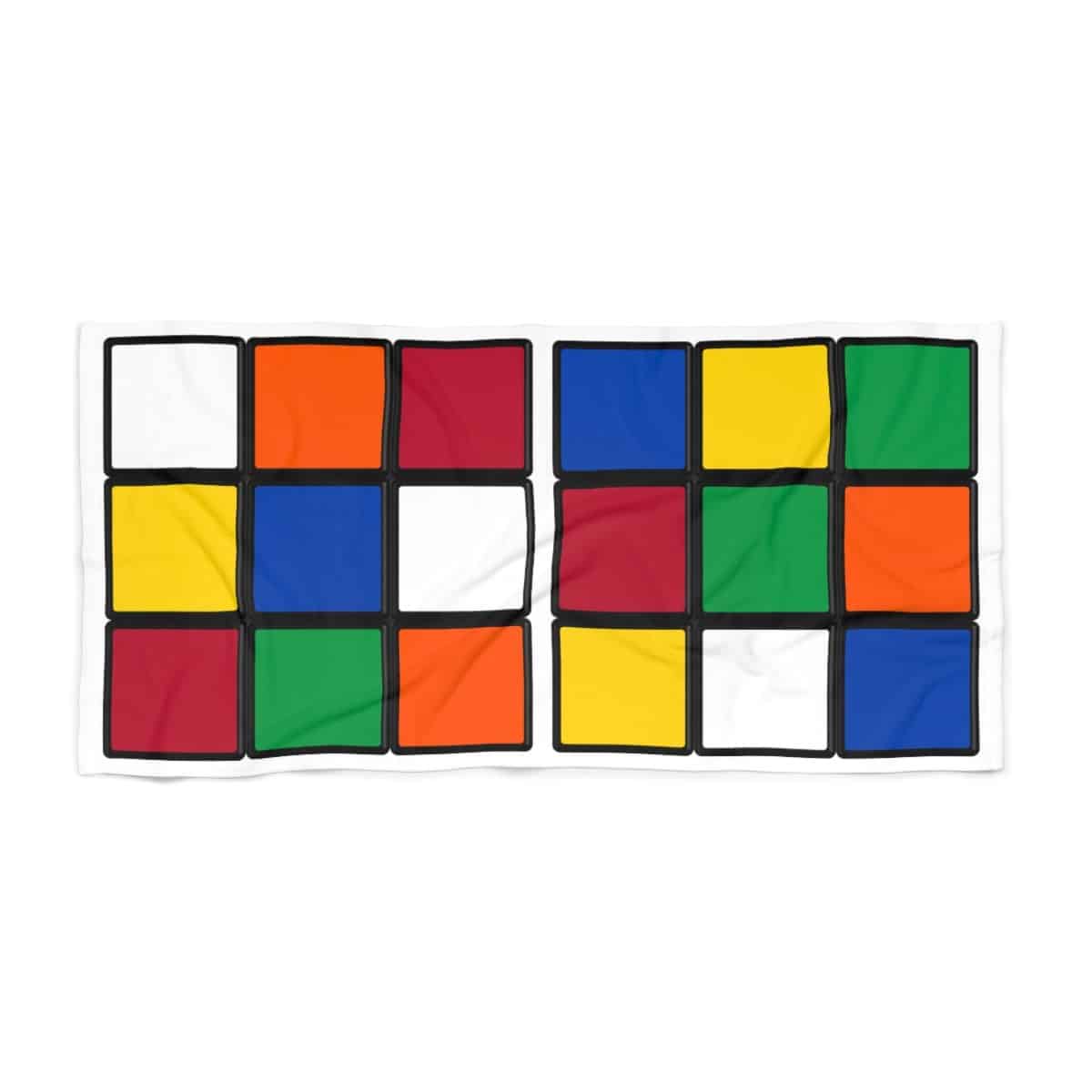 Rubik's Cube Beach Towel 2 big cubes
