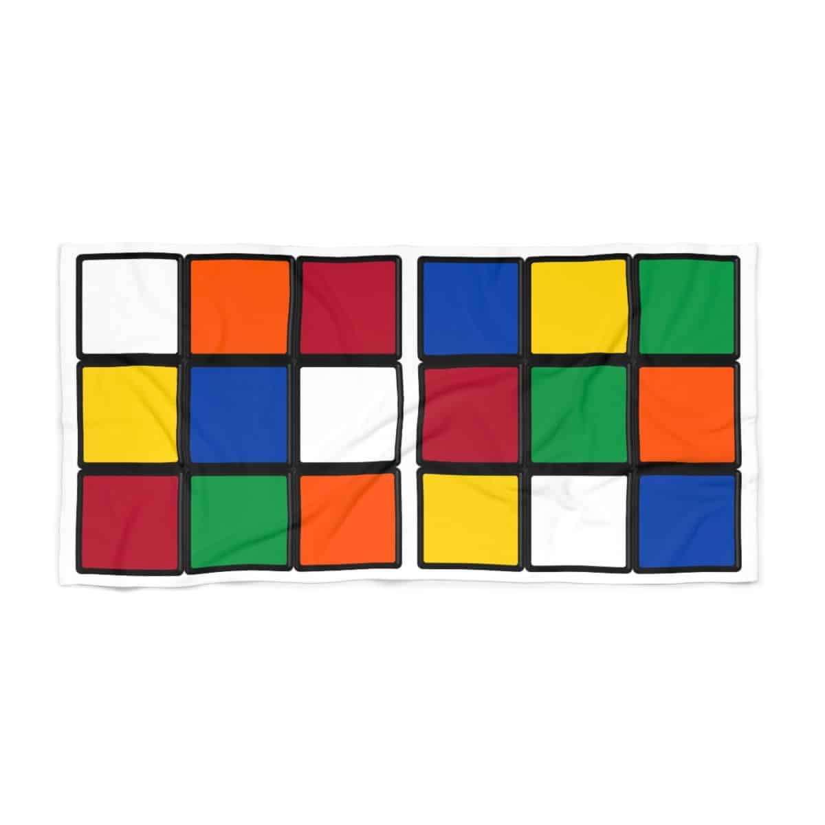 Rubik's Cube Beach Towel - 2 Big Cubes - Pool Towel - Image 2