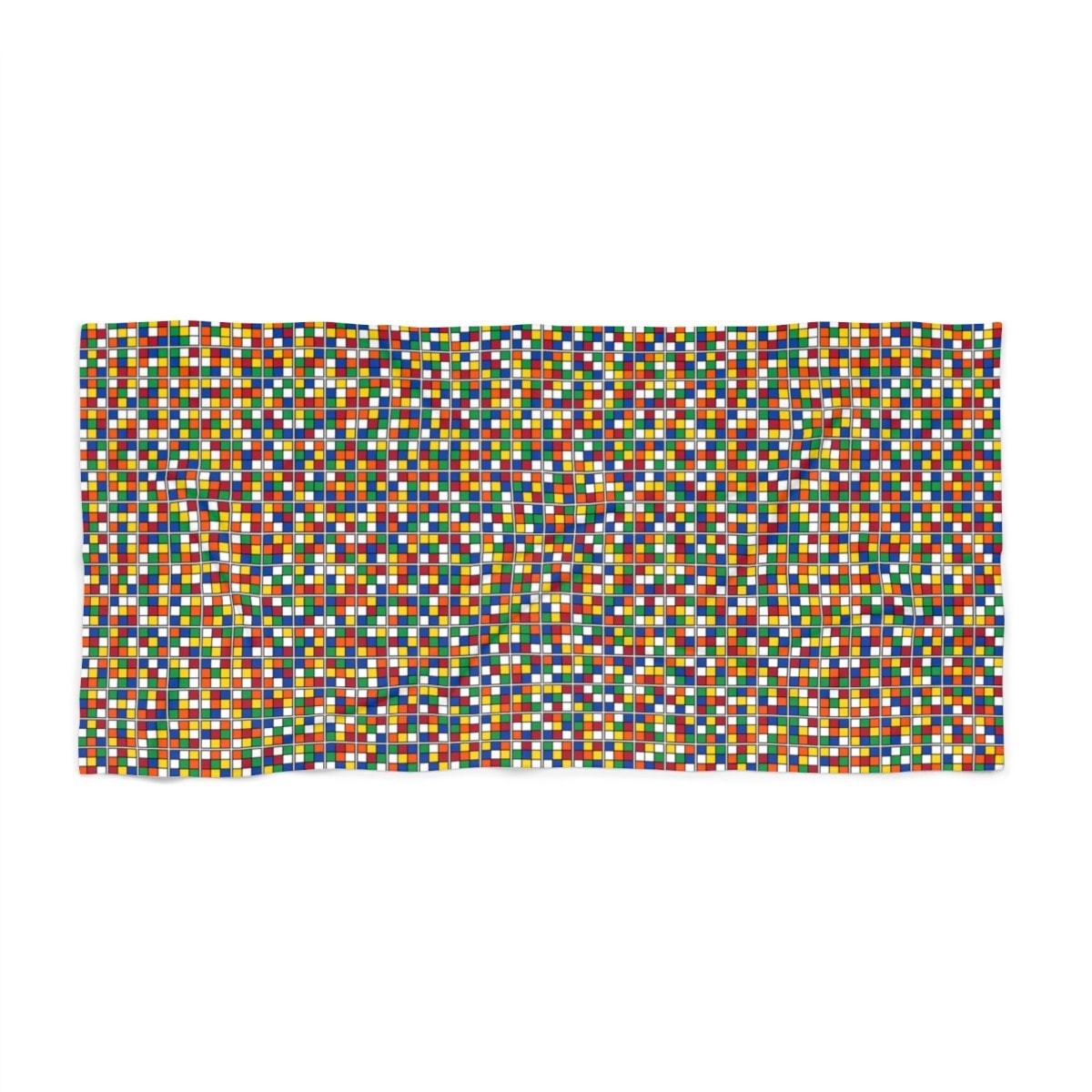 Rubik's Cube Beach Towel Unsolved