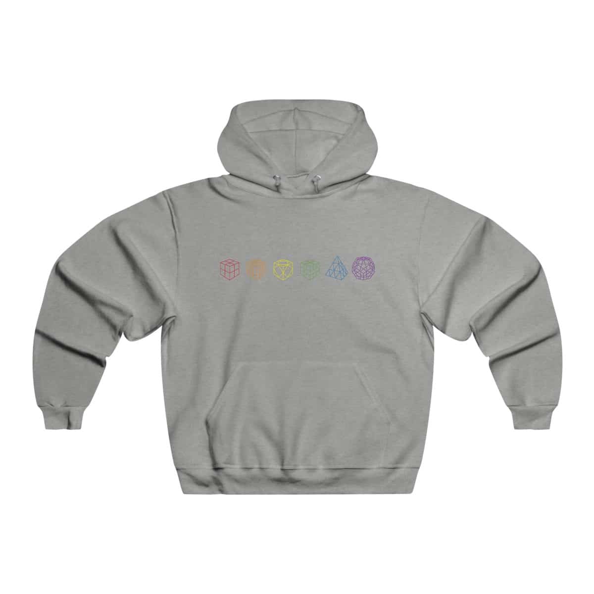 Rainbow Cube LineUp - Rubik's Cube Hoodie Sweatshirt (Adult Sizes) - Unisex - Image 2