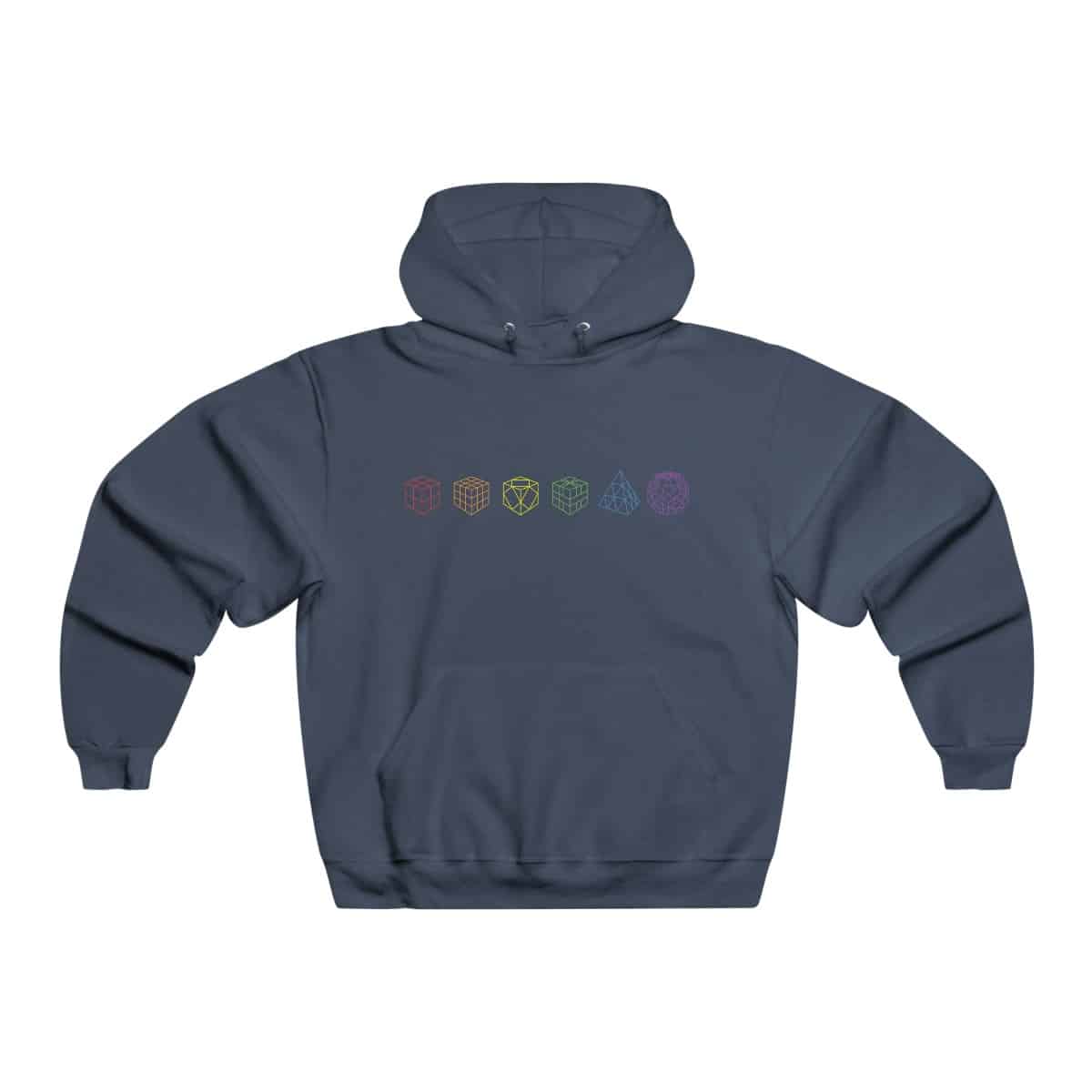 Rainbow Cube LineUp - Rubik's Cube Hoodie Sweatshirt (Adult Sizes) - Unisex - Image 3