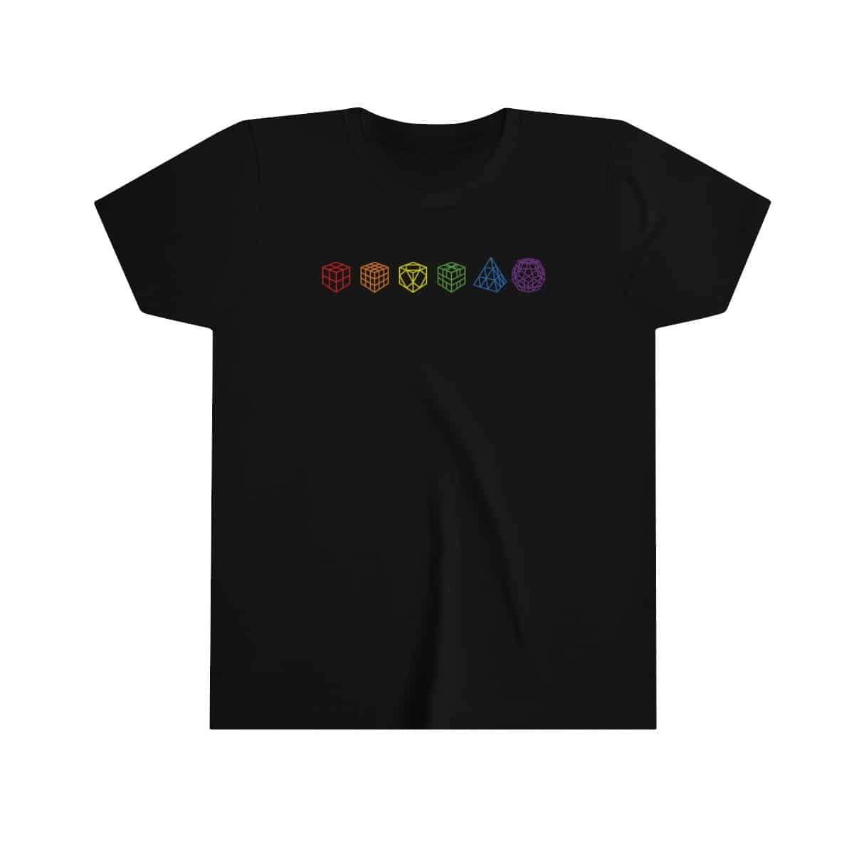Rainbow Cube Lineup - Rubik's Cube T-Shirt (Youth Sizes) - Soft Cotton T-Shirt, Fun Gift, Multiple Colors Available - Image 4