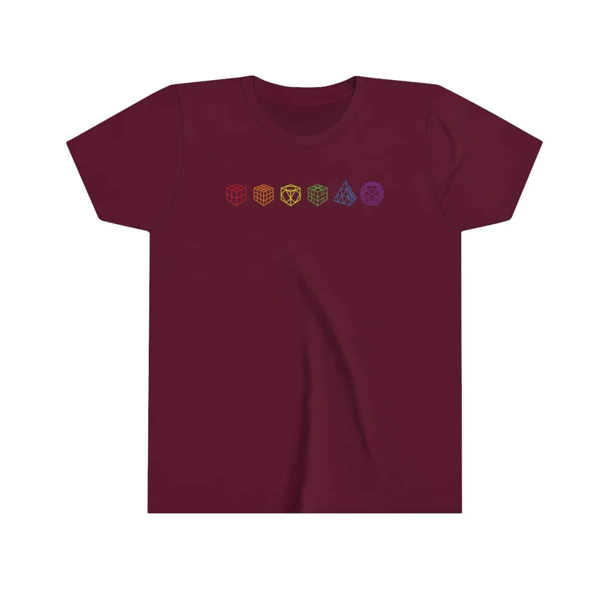 Rainbow Cube Lineup - Rubik's Cube T-Shirt (Youth Sizes) - Soft Cotton T-Shirt, Fun Gift, Multiple Colors Available - Image 7