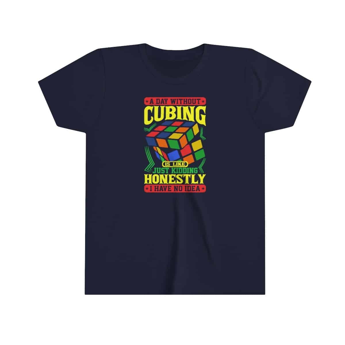 A Day Without Cubing T-Shirt Rubik's Cube Shirt (Youth Sizes) - Image 4