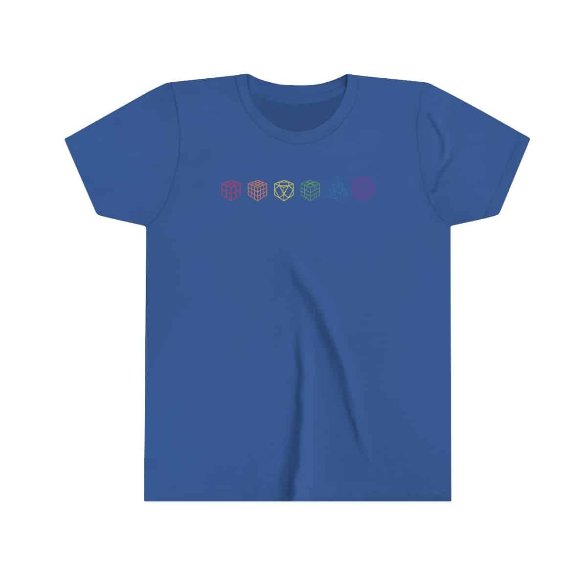 Rainbow Cube Lineup - Rubik's Cube T-Shirt (Youth Sizes) - Soft Cotton T-Shirt, Fun Gift, Multiple Colors Available - Image 5