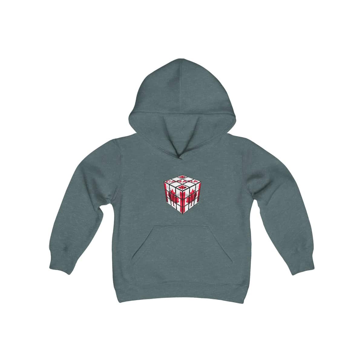 Canadian Flag - Rubik's Cube Hoodie Sweatshirt (Youth Sizes) - Image 5