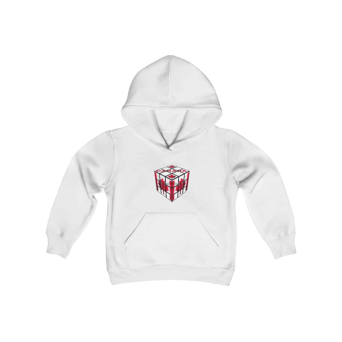 Canadian Flag - Rubik's Cube Hoodie Sweatshirt (Youth Sizes) - Image 2