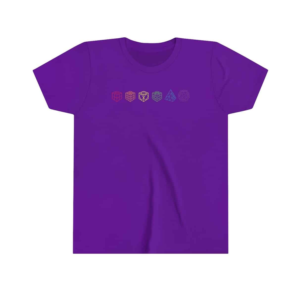 Rainbow Cube Lineup - Rubik's Cube T-Shirt (Youth Sizes) - Soft Cotton T-Shirt, Fun Gift, Multiple Colors Available - Image 6