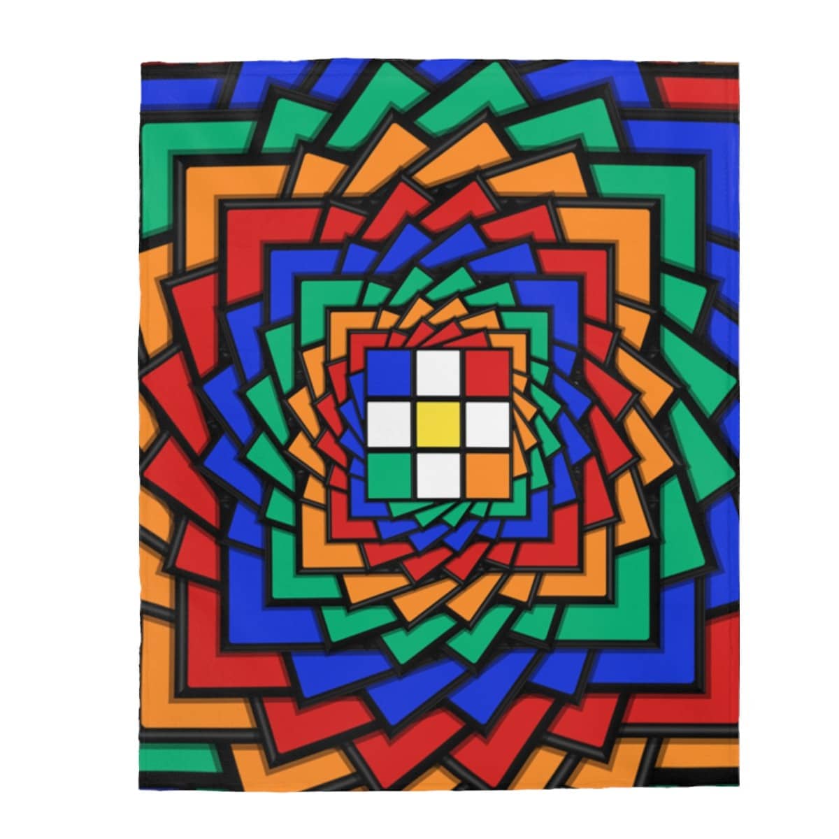 The Daisy Velveteen Plush Blanket - Rubik's Cube Blanket - Image 2