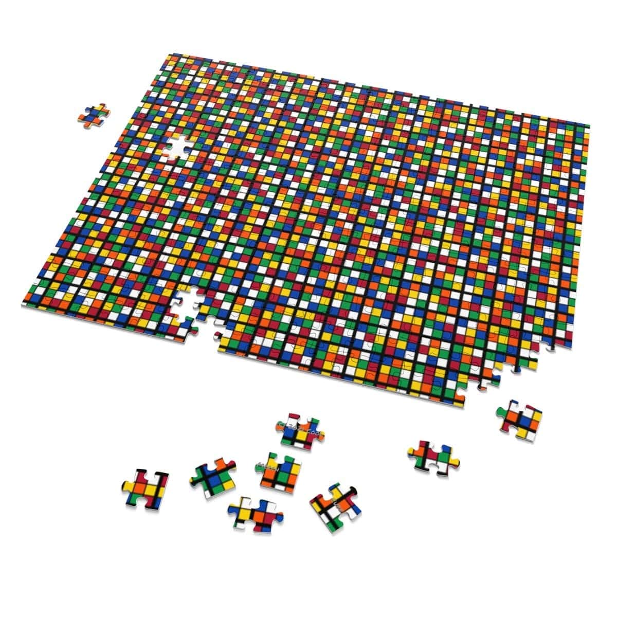 Rubik's Cube Jigsaw Puzzle - 252-500-1000 Piece - Flat Cubes Challenge Edition - Image 5