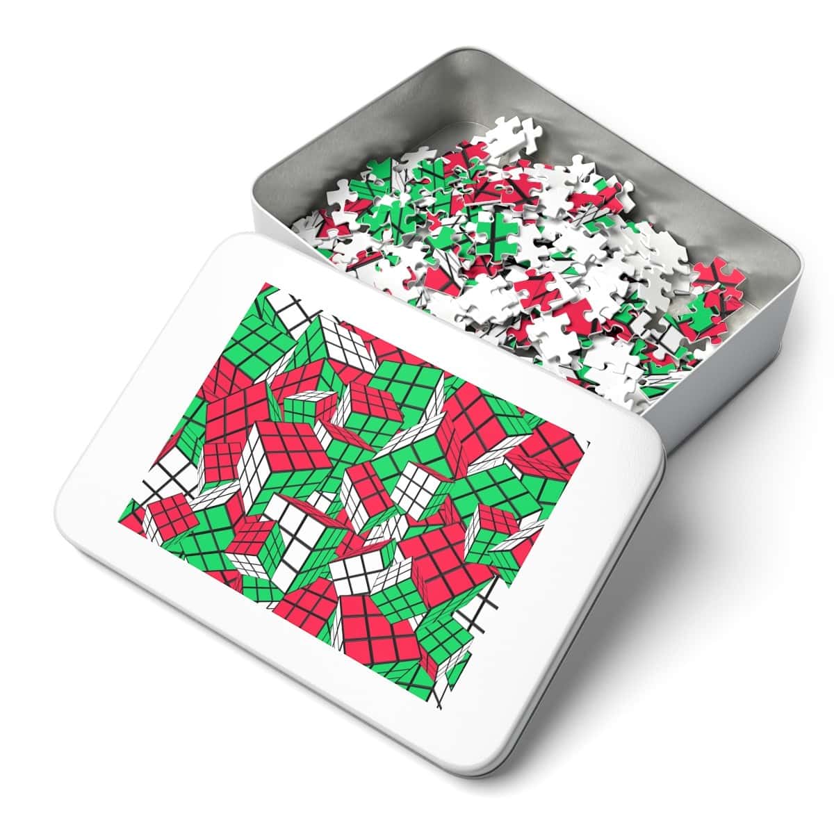 Rubik's Cube Jigsaw Puzzle - 252-500-1000 Piece - Christmas Cubes - Challenge Edition - Image 6