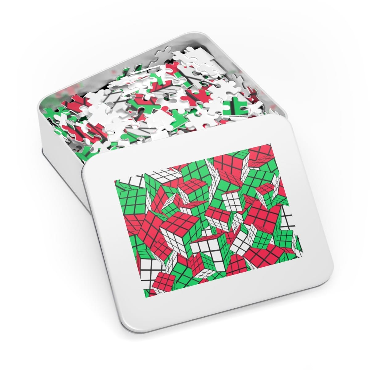 Rubik's Cube Jigsaw Puzzle - 252-500-1000 Piece - Christmas Cubes - Challenge Edition - Image 9