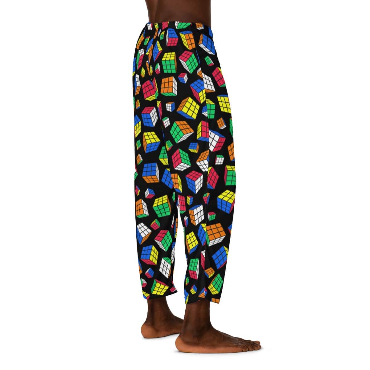 Cubes All Over - Rubik's Cube Pajama Pants, Sleep Pants, Loungewear, PJs (Adult Sizes) - Image 6