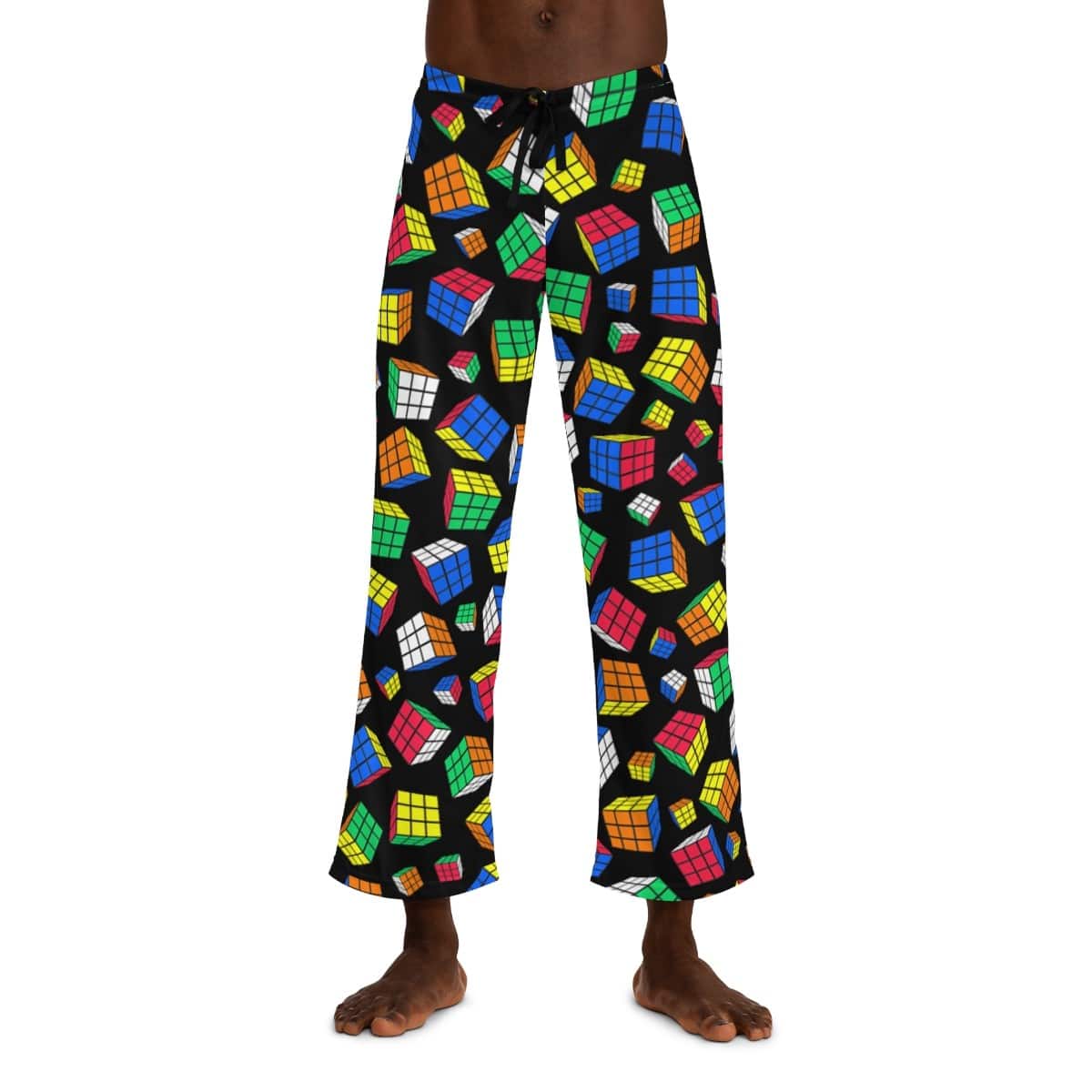 Cubes All Over - Rubik's Cube Pajama Pants, Sleep Pants, Loungewear, PJs (Adult Sizes) - Image 3