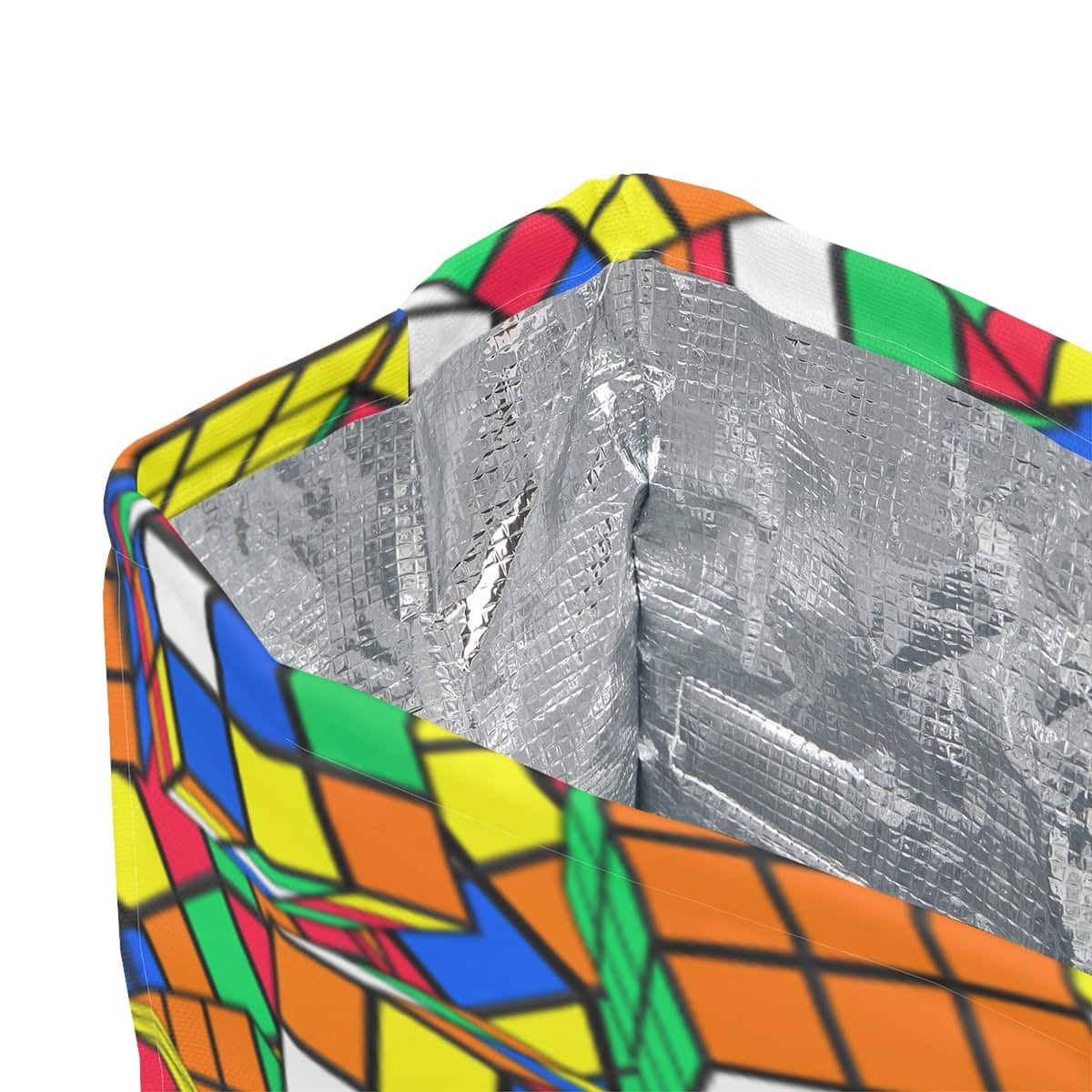 Piles of Cubes Lunch Bag - Rubik's Cube Lunch Bag, Insulated Reusable Lunch Bag, School Lunch Bag, Zero Waste Packaging, Lunch Tote - Image 8