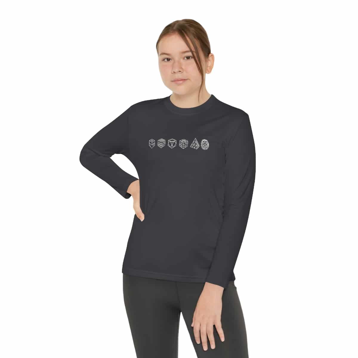 Cube LineUp - Rubik's Cube Shirt - Long Sleeve (Youth Sizes) - Unisex - Image 3
