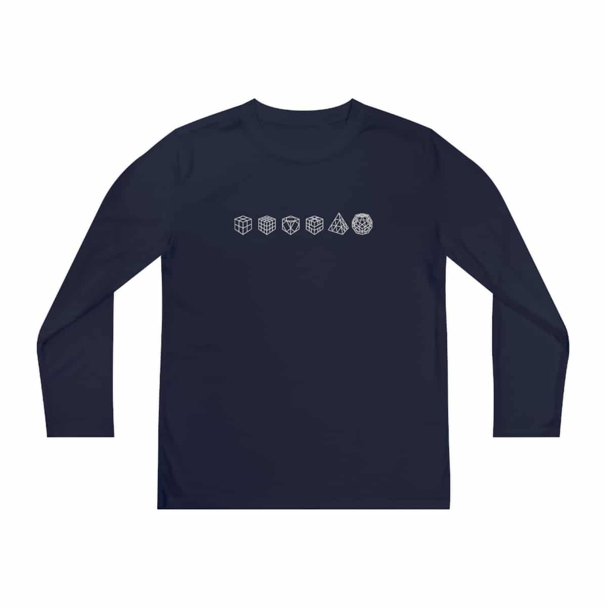 Cube LineUp - Rubik's Cube Shirt - Long Sleeve (Youth Sizes) - Unisex - Image 6