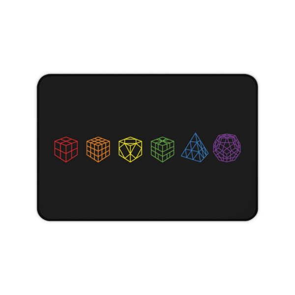 Rainbow Cube Lineup Rubik's Cube Desk Mat, Cubing Mat, Speedcubing Competition Prep - Image 6
