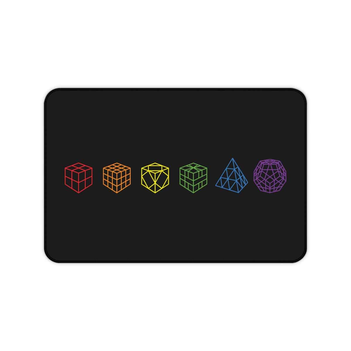 Rainbow Cube Lineup Rubik's Cube Desk Mat, Cubing Mat, Speedcubing Competition Prep - Image 6