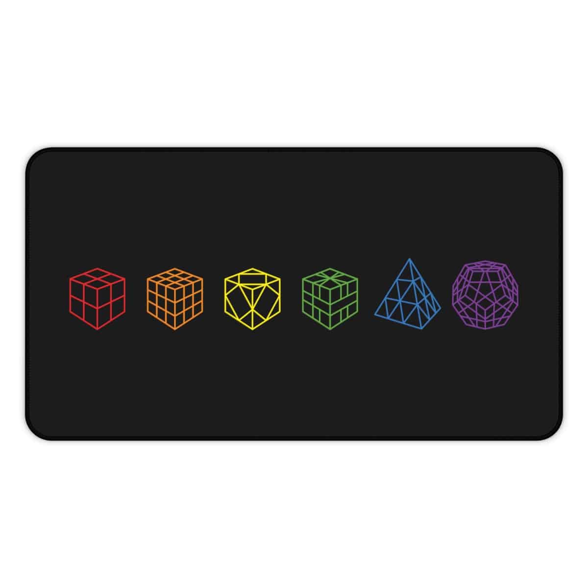 Rainbow Cube Lineup Rubik's Cube Desk Mat, Cubing Mat, Speedcubing Competition Prep - Image 11