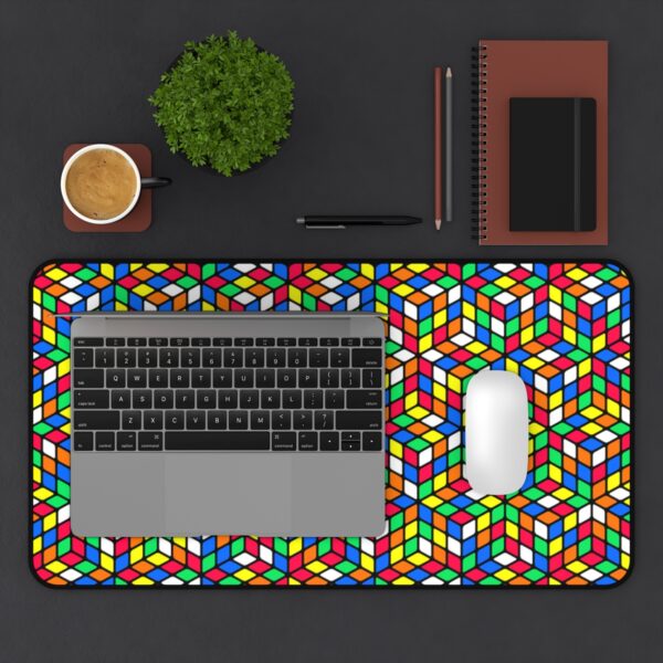 Optical Illusion Rubik's Cube Desk Mat, Cubing Mat, Speedcubing Competition Prep, Endless Cubes - Image 4