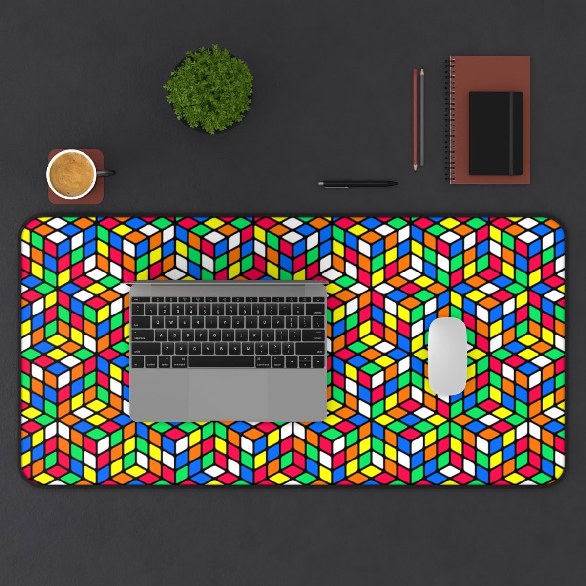 Optical Illusion Rubik's Cube Desk Mat, Cubing Mat, Speedcubing Competition Prep, Endless Cubes - Image 13