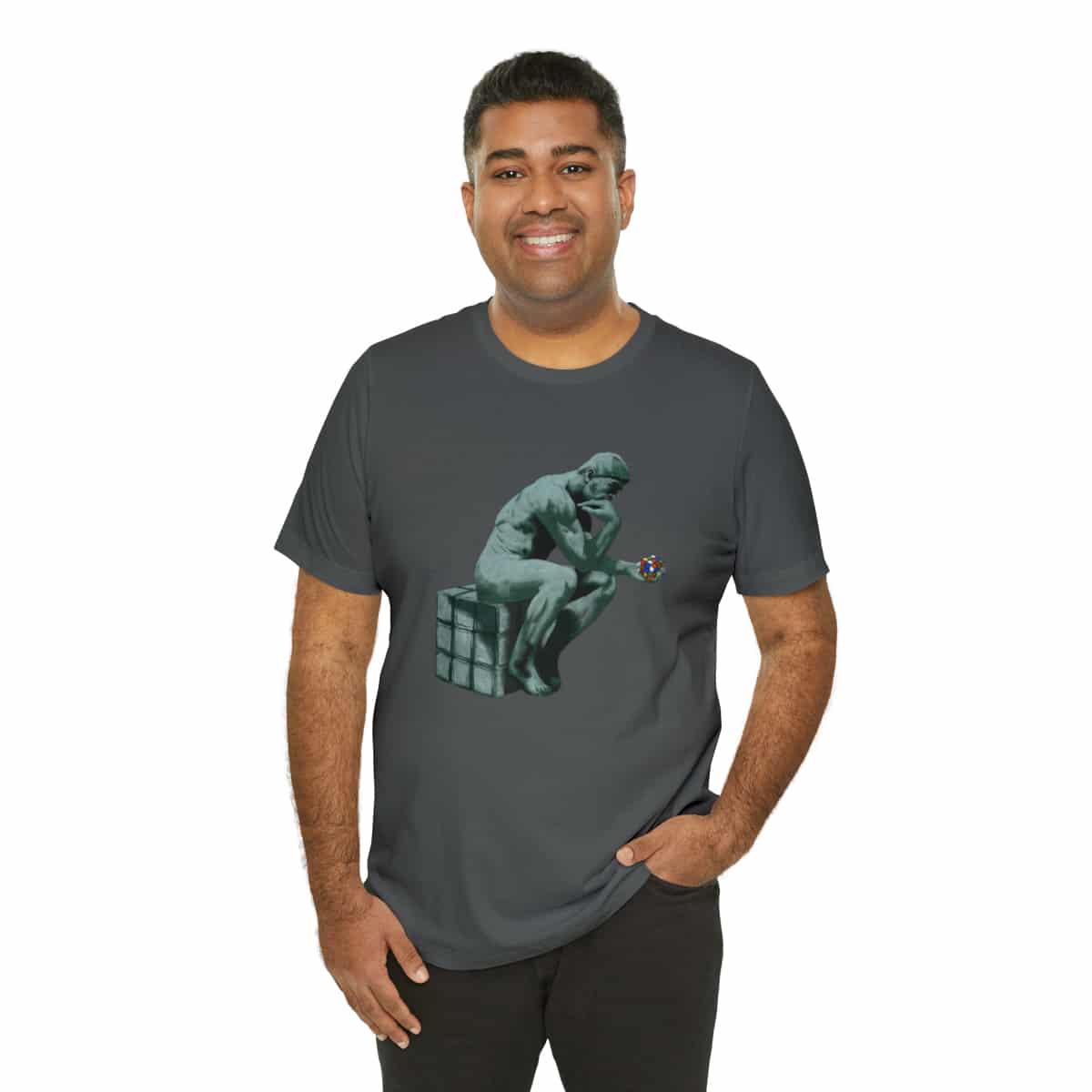 The Thinker - Rubik's Cube Shirt (Adult Sizes) - Soft Cotton T-Shirt, Fun Gift, Multiple Colors Available - Image 8