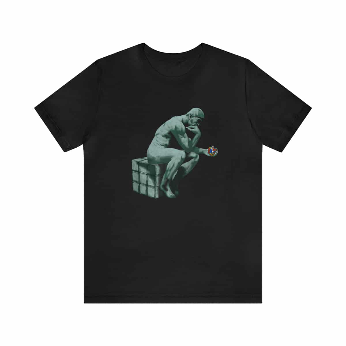 The Thinker - Rubik's Cube Shirt (Adult Sizes) - Soft Cotton T-Shirt, Fun Gift, Multiple Colors Available - Image 25