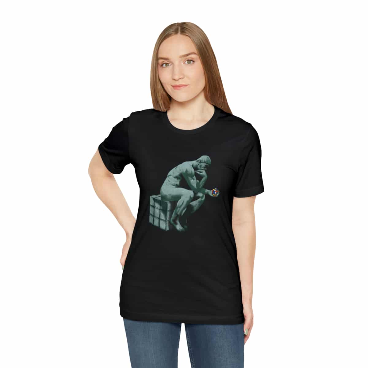 The Thinker - Rubik's Cube Shirt (Adult Sizes) - Soft Cotton T-Shirt, Fun Gift, Multiple Colors Available - Image 29