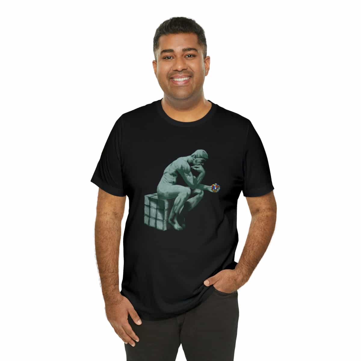 The Thinker - Rubik's Cube Shirt (Adult Sizes) - Soft Cotton T-Shirt, Fun Gift, Multiple Colors Available - Image 32