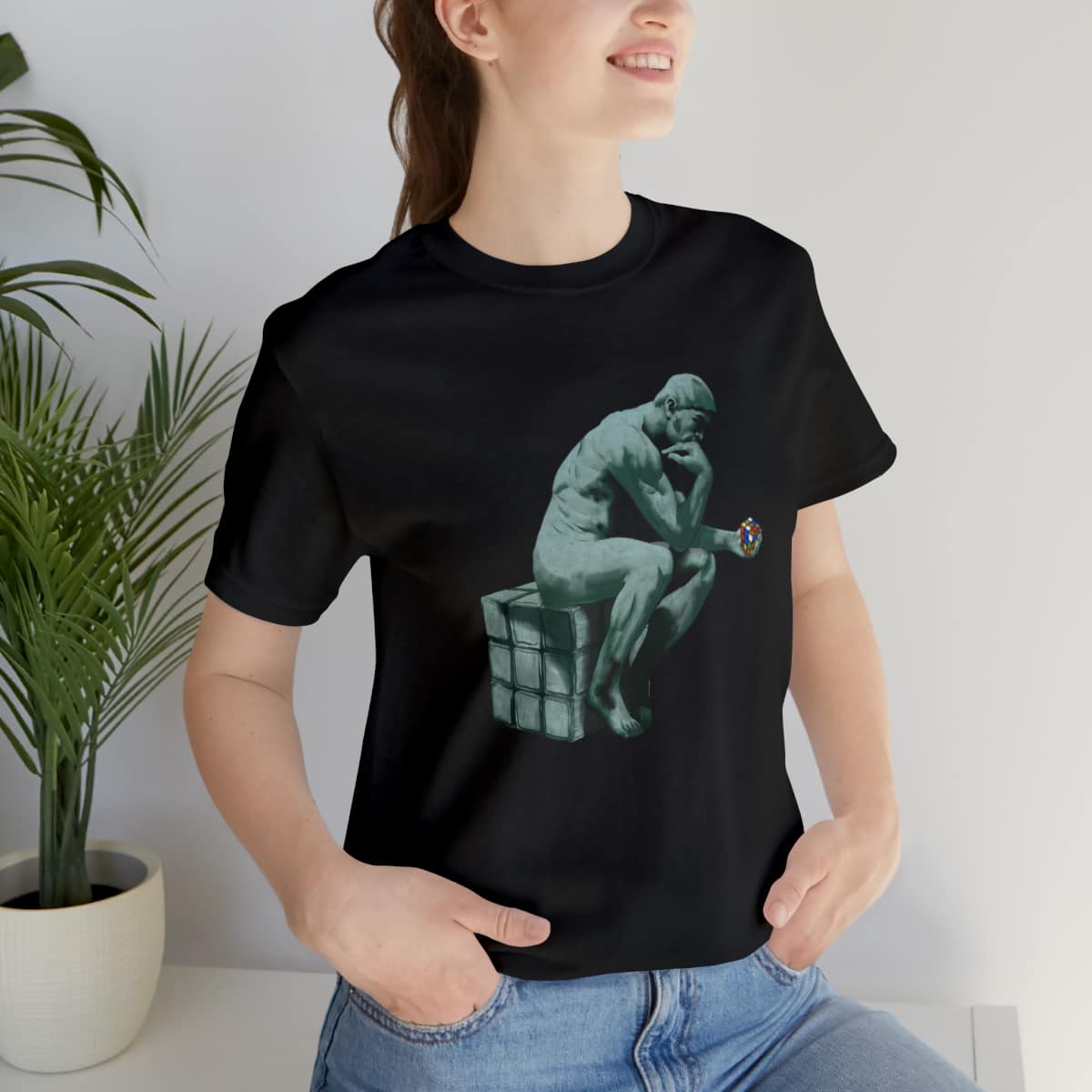 The Thinker - Rubik's Cube Shirt (Adult Sizes) - Soft Cotton T-Shirt, Fun Gift, Multiple Colors Available - Image 33