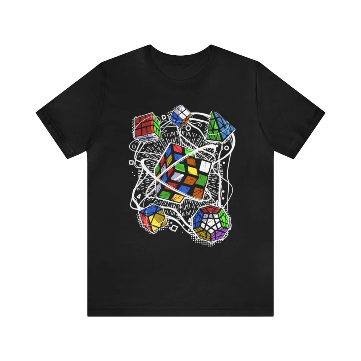 Streetwear Multicube Rubik's Cube Shirt (Adult Sizes) - Soft Cotton T-Shirt, Fun Gift, Multiple Colors Available - Image 2