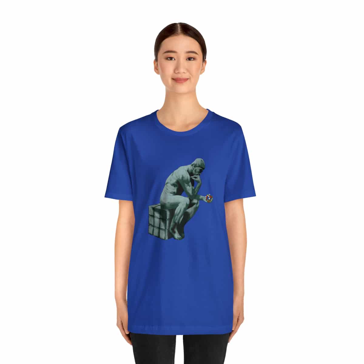 The Thinker - Rubik's Cube Shirt (Adult Sizes) - Soft Cotton T-Shirt, Fun Gift, Multiple Colors Available - Image 51