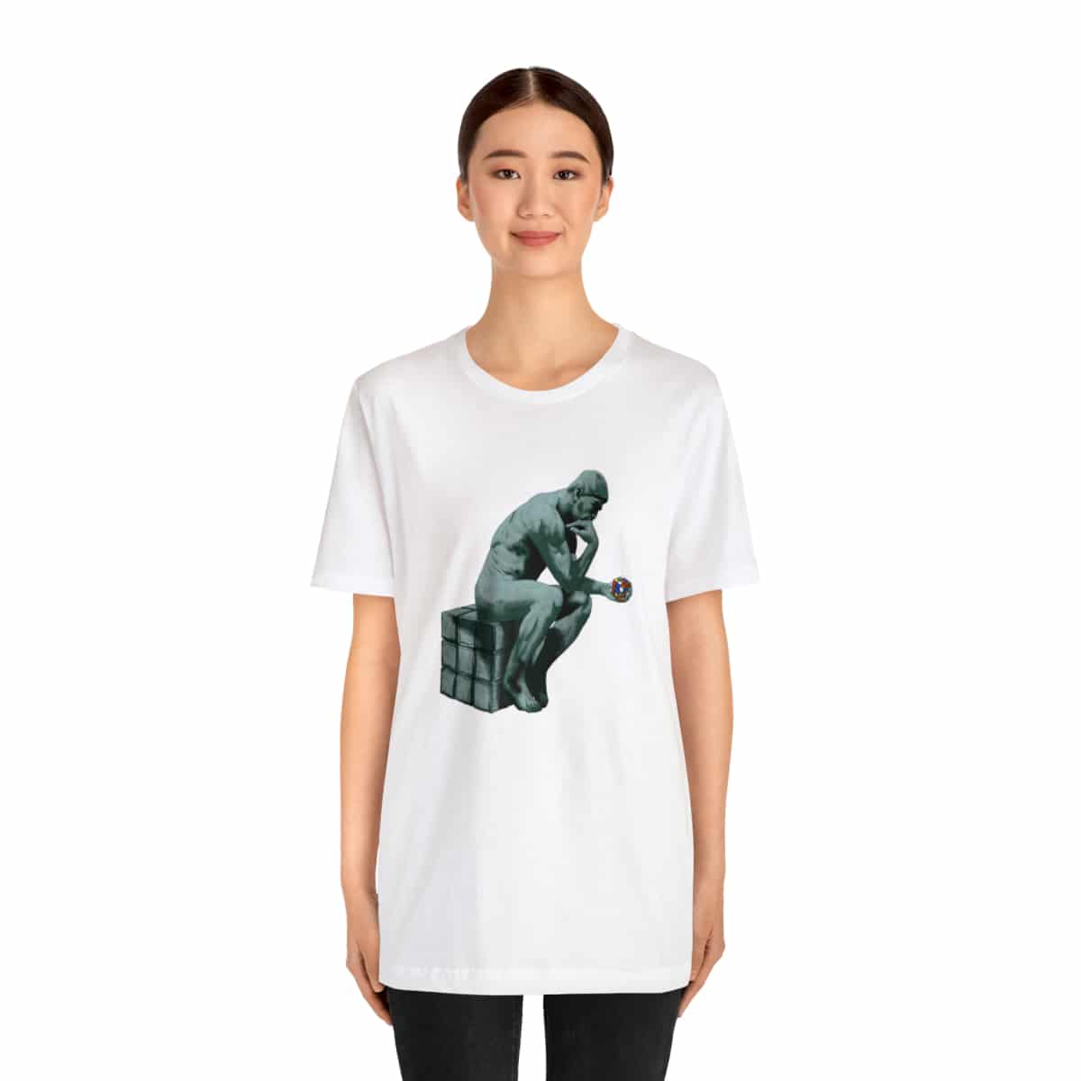 The Thinker - Rubik's Cube Shirt (Adult Sizes) - Soft Cotton T-Shirt, Fun Gift, Multiple Colors Available - Image 15