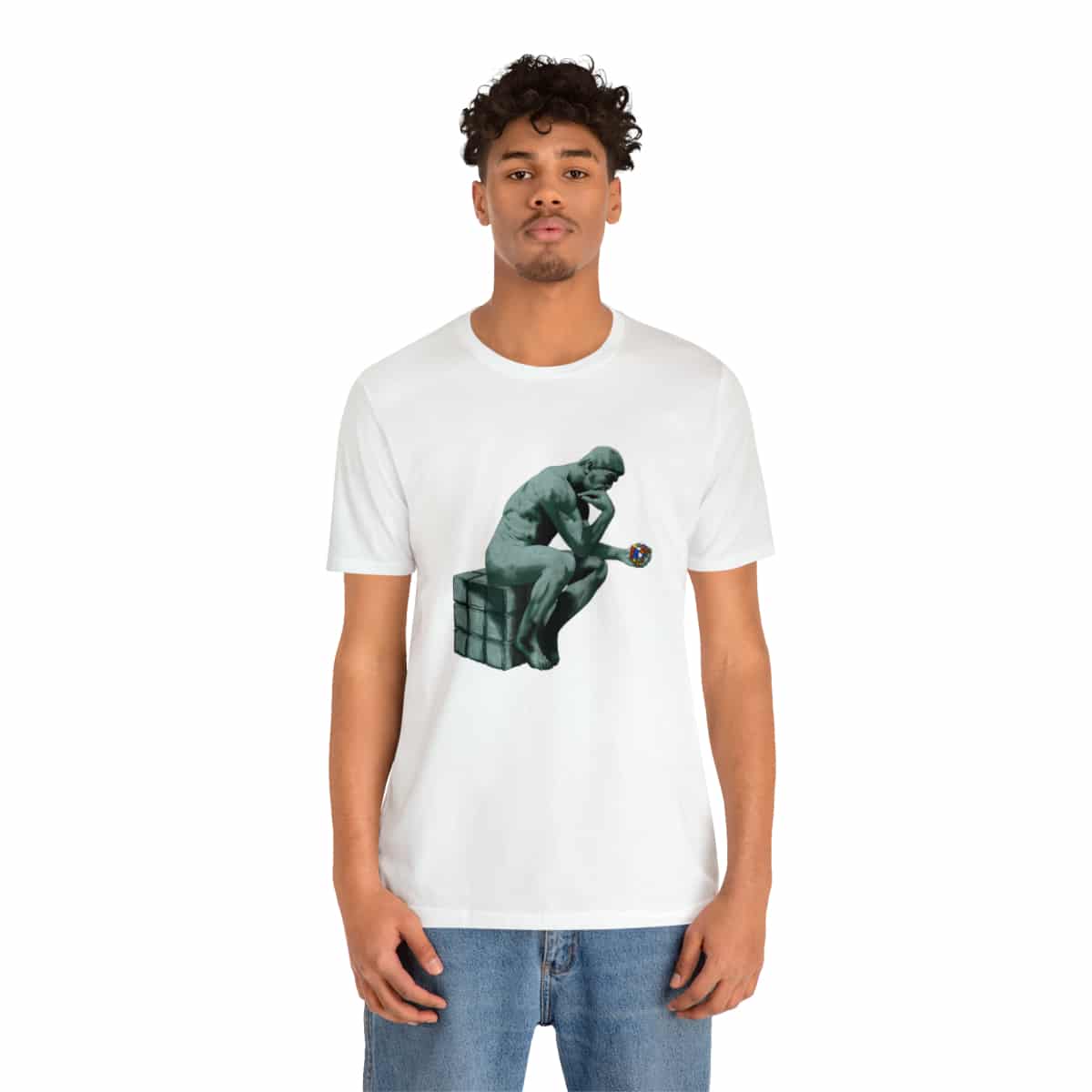 The Thinker - Rubik's Cube Shirt (Adult Sizes) - Soft Cotton T-Shirt, Fun Gift, Multiple Colors Available - Image 16